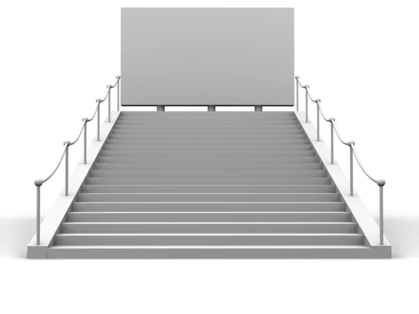 Лестница и бигборд — стоковое фото