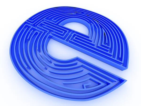 Symbol for internet. Labyrinth — Stock Photo, Image