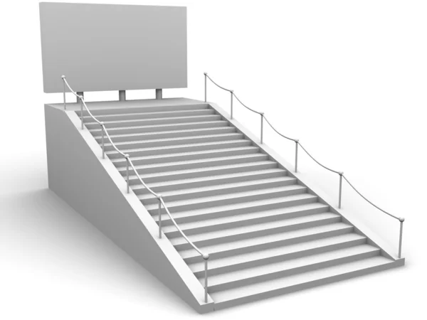 Treppe und Bigboard — Stockfoto