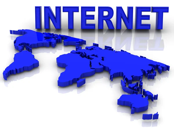 Mapa do Mundo. Internet — Fotografia de Stock