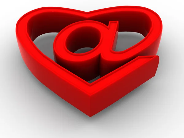 Symbol of internet as heart — Stock Photo, Image