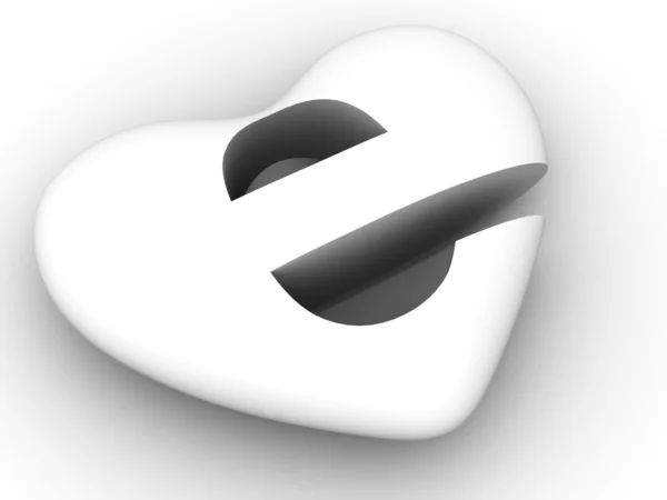Az internet, mint a szív szimbólum — Stock Fotó
