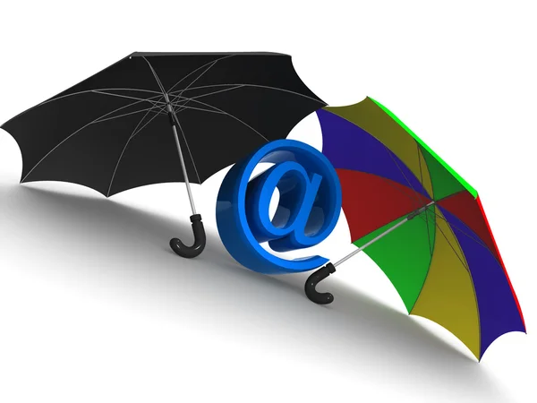 stock image Symbol of internet with umbrella