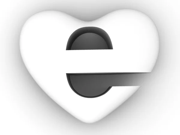 Symbol of internet as heart — Stock Photo, Image