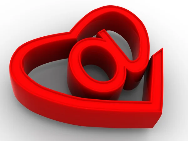 Símbolo de internet como corazón —  Fotos de Stock