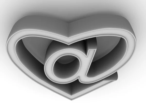 Símbolo de internet como corazón — Foto de Stock