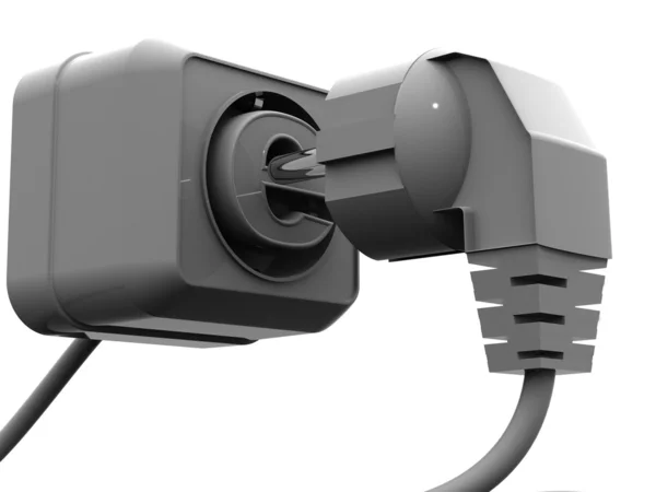 Plug and socket con simbolo per internet — Foto Stock