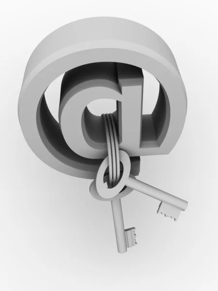 Symbol pro internet s klíči — Stock fotografie