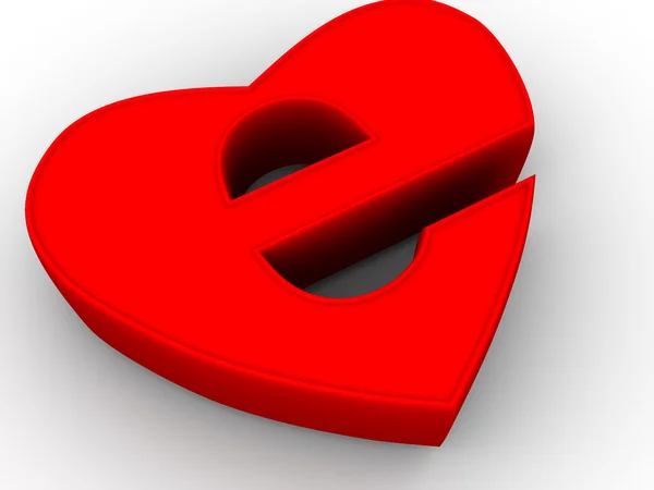 Símbolo da internet como coração — Fotografia de Stock