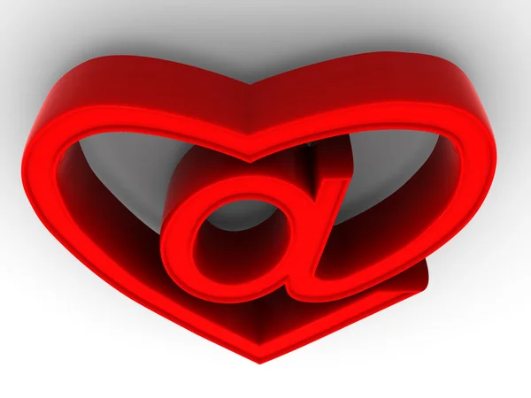 Σύμβολο του Διαδικτύου ως καρδιά — Φωτογραφία Αρχείου