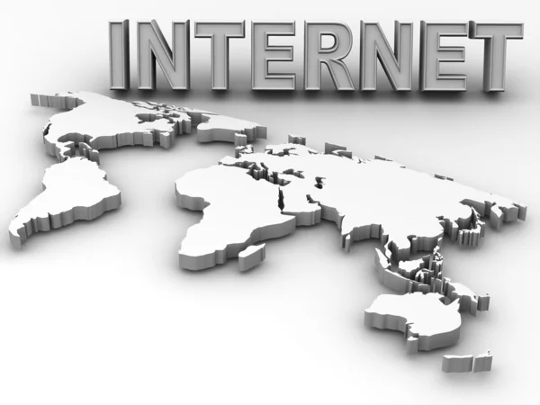 Κόσμο. Internet. 3D — Φωτογραφία Αρχείου