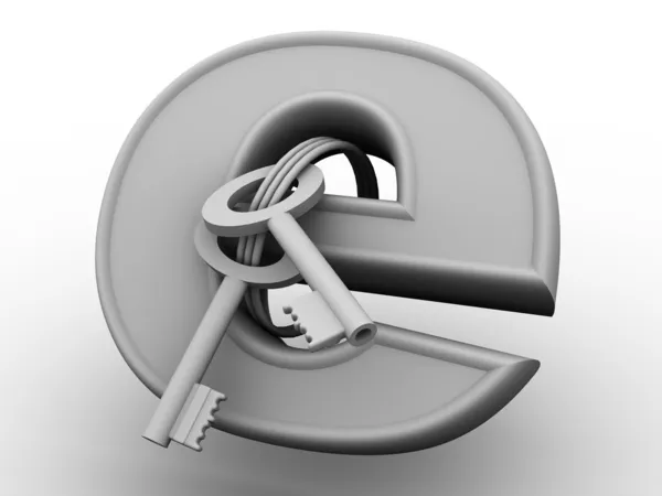 Символ для Інтернету з ключами — стокове фото
