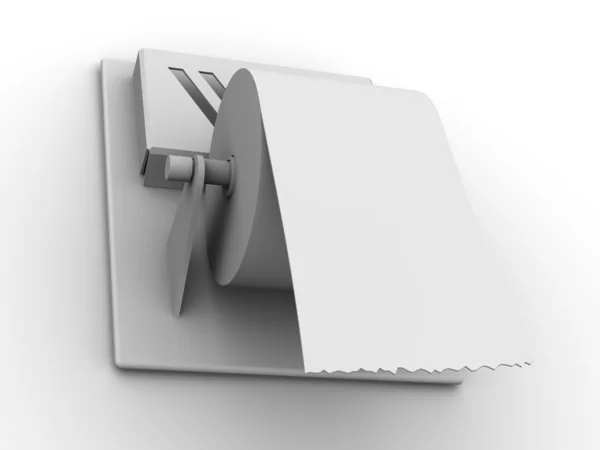 Rulle toalettpapper. 3D — Stockfoto