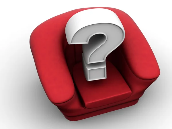 Armchair with question. Vacancy — Stock Photo, Image