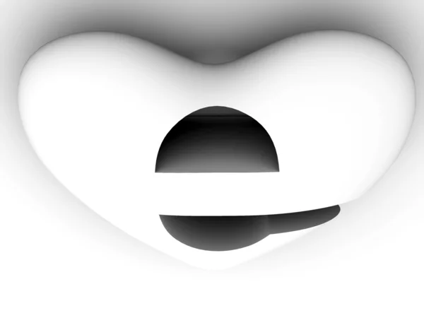Symbol för internet som hjärta — Stockfoto