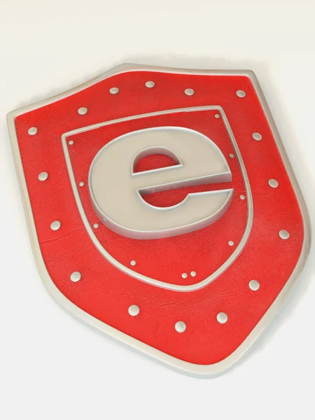 Escudo con símbolo para internet —  Fotos de Stock