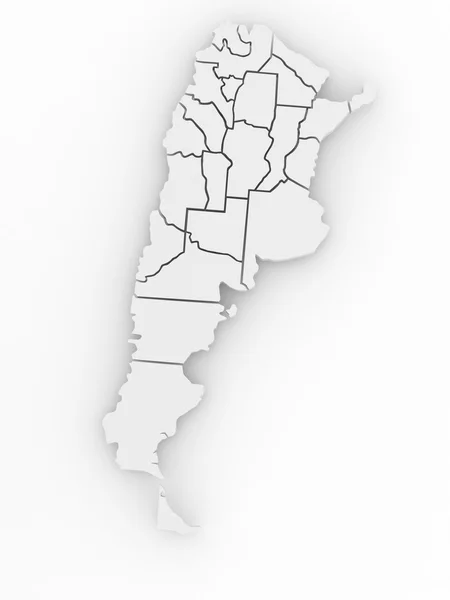 Τρισδιάστατο χάρτη της Αργεντινής. 3D — Φωτογραφία Αρχείου
