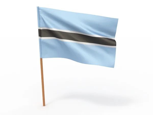 Bandeira a tremer ao vento. Botsuana — Fotografia de Stock