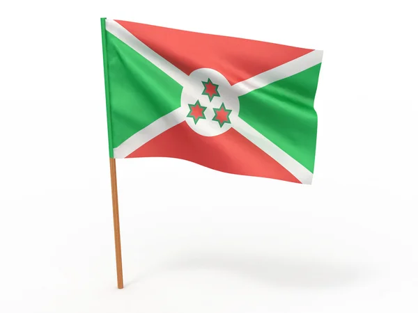 Bandeira a tremer ao vento. Burundi — Fotografia de Stock