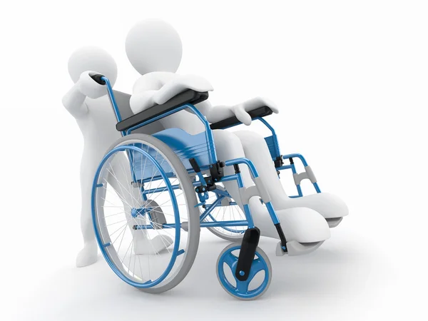 Hommes en fauteuil roulant — Photo