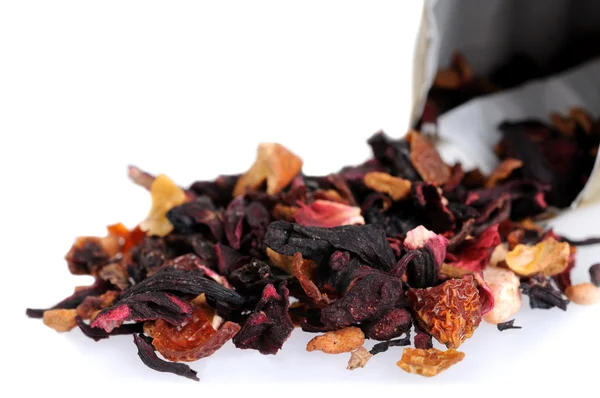 Früchte und blumiger trockener Tee — Stockfoto