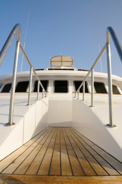 Deck of yacht