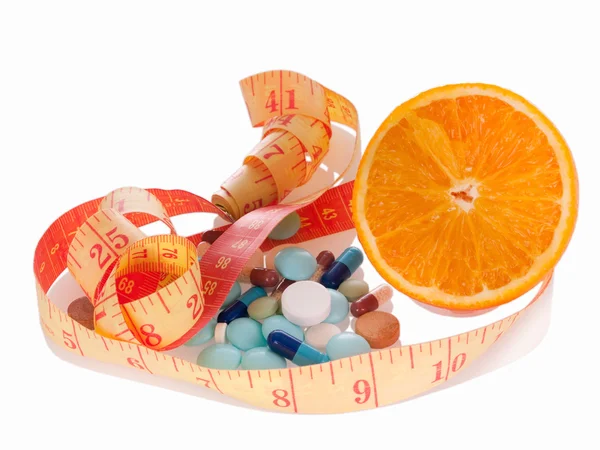 Medicina e dieta per perdere peso — Foto Stock