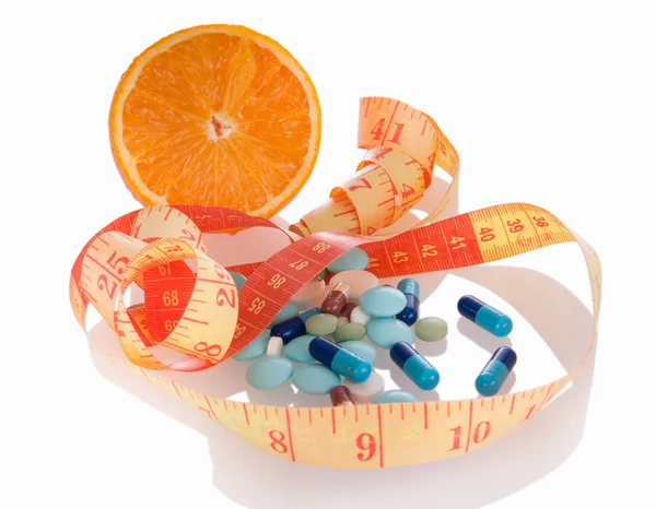 Medicina e dieta per perdere peso — Foto Stock