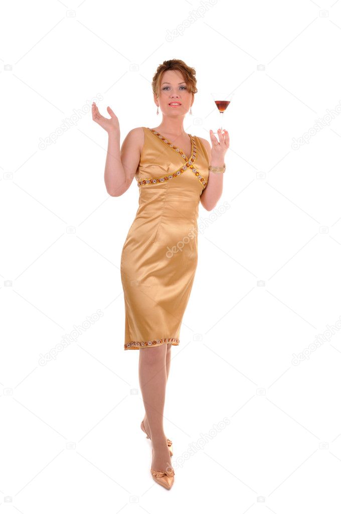 Attractive woman with cocktail