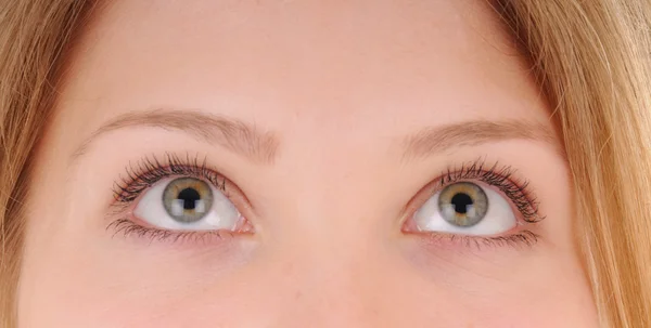 stock image Woman eyes are looking up