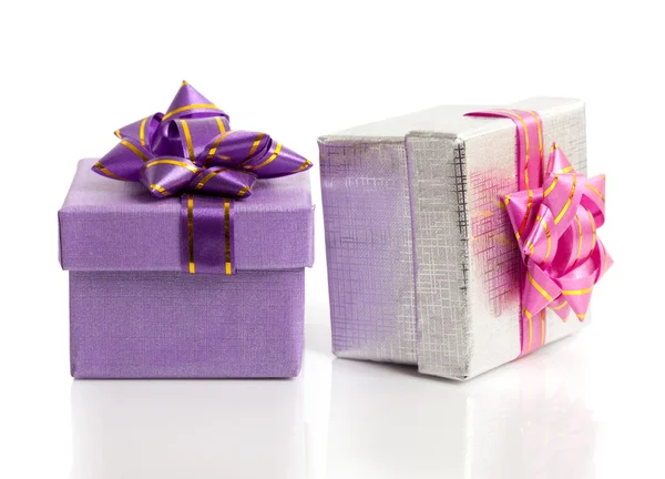 Geschenkboxen isoliert — Stockfoto