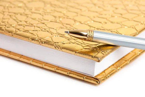 Golden notebook — Stockfoto