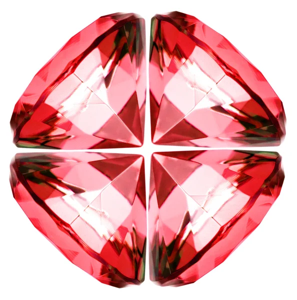 Elszigetelt, gyönyörű gyémánt kristály — 스톡 사진