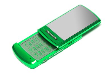 Mobile phone over white background clipart