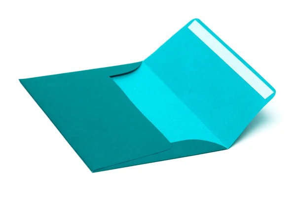 Envelope azul isolado — Fotografia de Stock