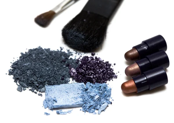 Blauwe make-up eyeshadows — Stockfoto