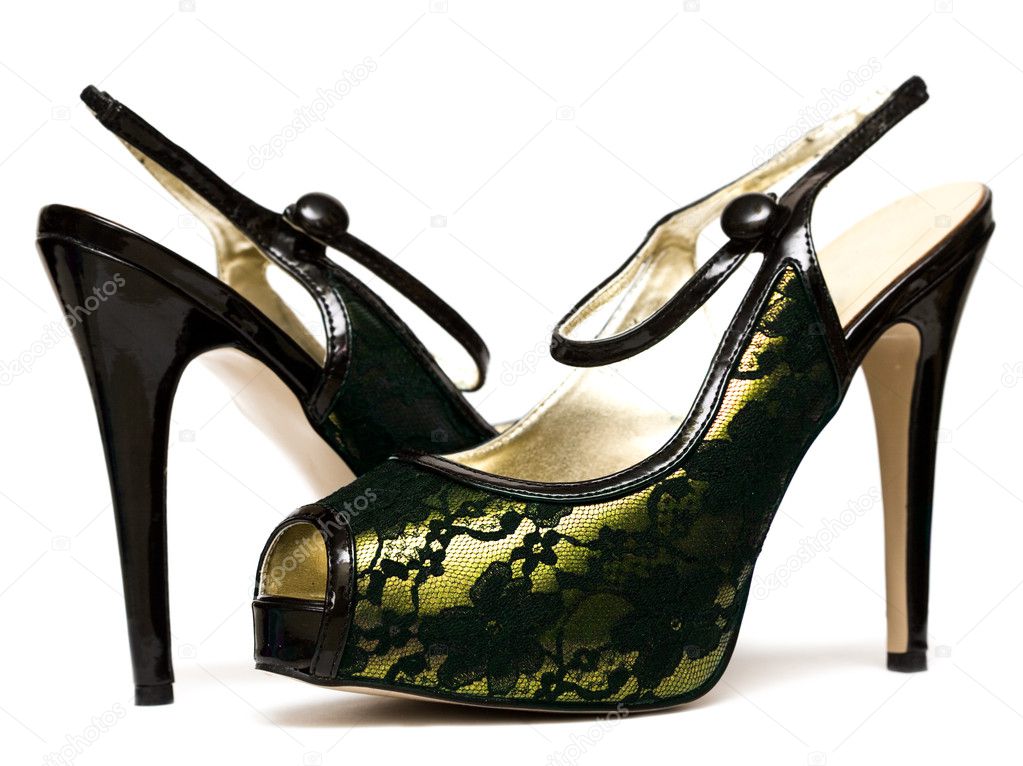 Womanish shoes isolated