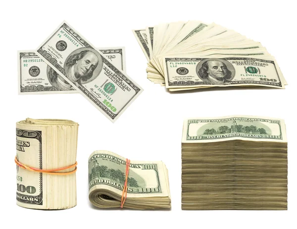 Copula of dollars on white background — Stock Photo, Image