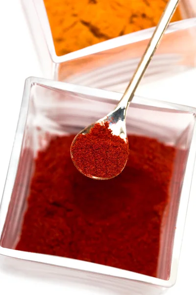 Kruid van rode peper en kurkuma — Stockfoto