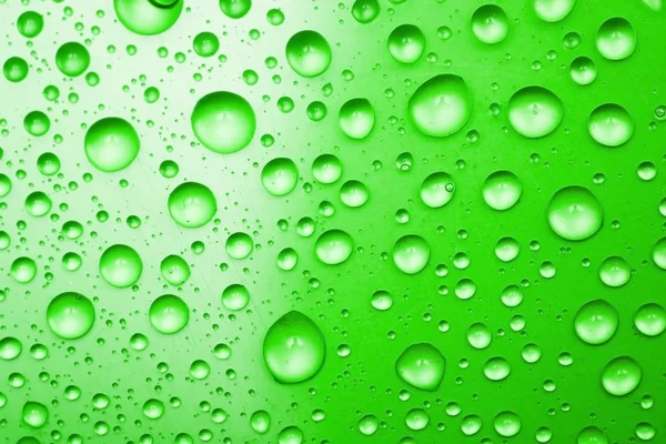 Green water drops for background — Stock Photo, Image