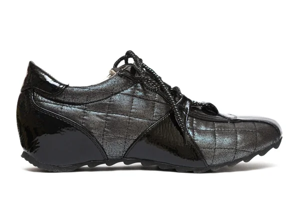 Black running womanish shoe — Stock Photo, Image
