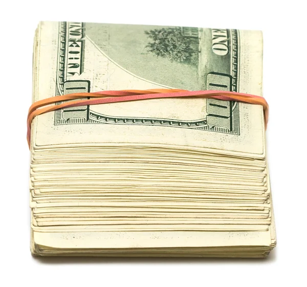 Cópula de dólares sobre fundo branco — Fotografia de Stock