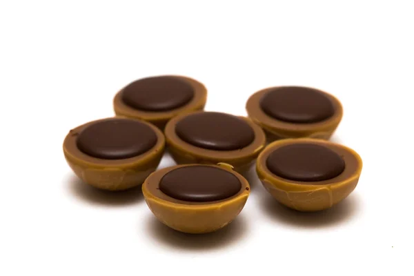 Caramelle di cioccolato isolate — Foto Stock