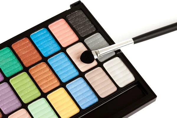 Make-up ombretti isolati su bianco — Foto Stock