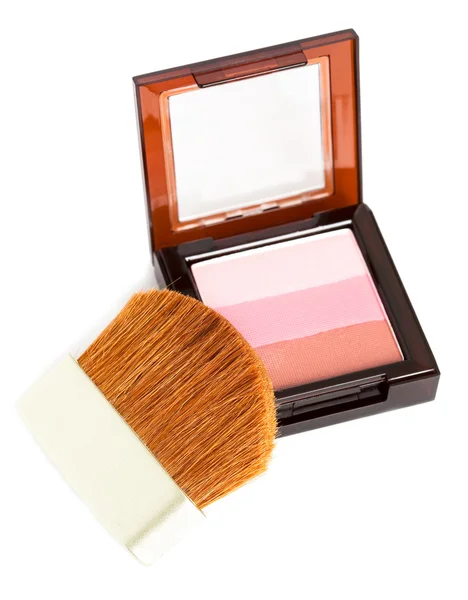 Make-up Rouge isoliert auf weiß — Stockfoto