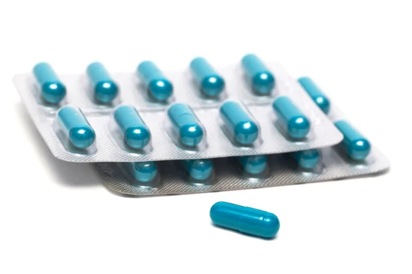 Packs of pills isolated on white background — Stock Photo, Image