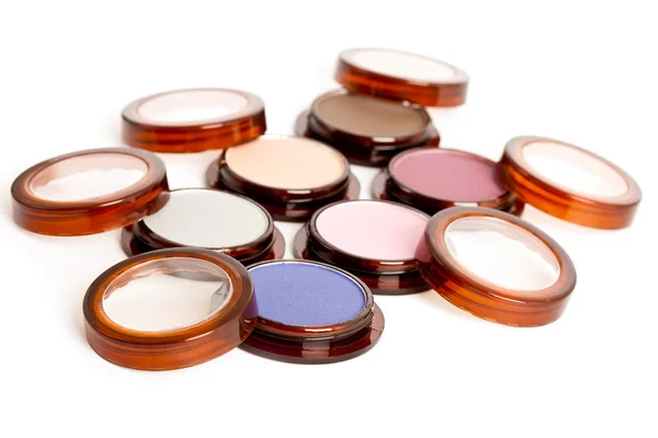 Make-up eyeshadows izolované na bílém — Stock fotografie