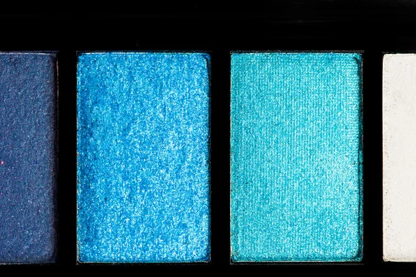 Sombras de pálpebra de maquilagem brancas e azuis — Fotografia de Stock