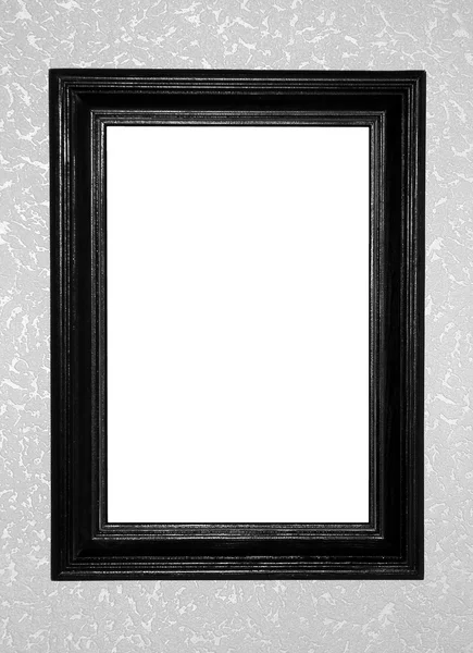 装饰背景上的黑色古董框架 — 图库照片