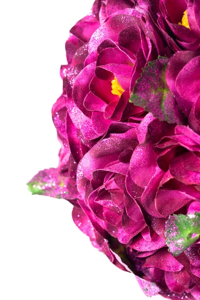 Flores de rosas artificiales aisladas en blanco —  Fotos de Stock